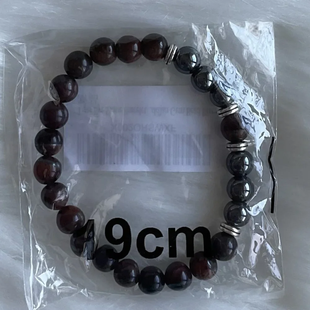 TIGER EYE BRACELET GEM BEAD BRACELT UNISEX